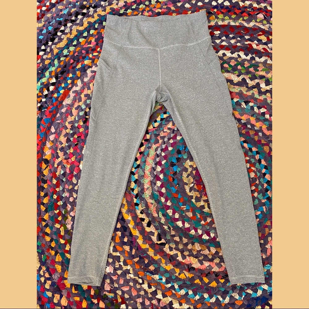 Danskin Black/Gray Micro Striped Pocket Yoga Pants
